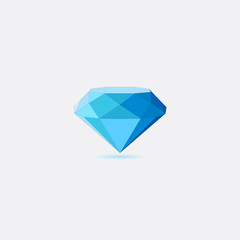 Flat diamond vector 