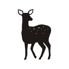 Wild deer silhouette	