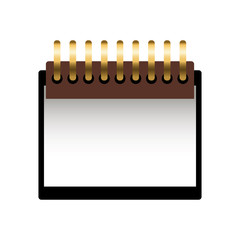 blank calendar icon, flat design