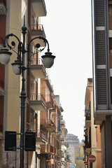 Fototapeta na wymiar Architecture Buildings Streets in the City with Lamp