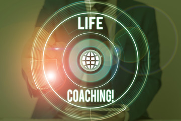 Handwriting text writing Life Coaching. Conceptual photo demonstrating employed to help showing attain their goals in career