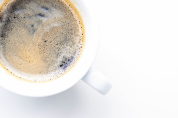 cup of coffee on white background