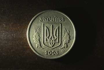 Naklejka na ściany i meble 1 Ukrainian hryvnia coin