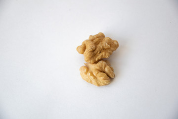 Fototapeta na wymiar walnuts isolated on white background