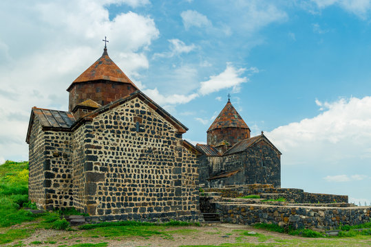Photo of Sevanavank Monastery in Sevan in Armenia, famous tourist attraction