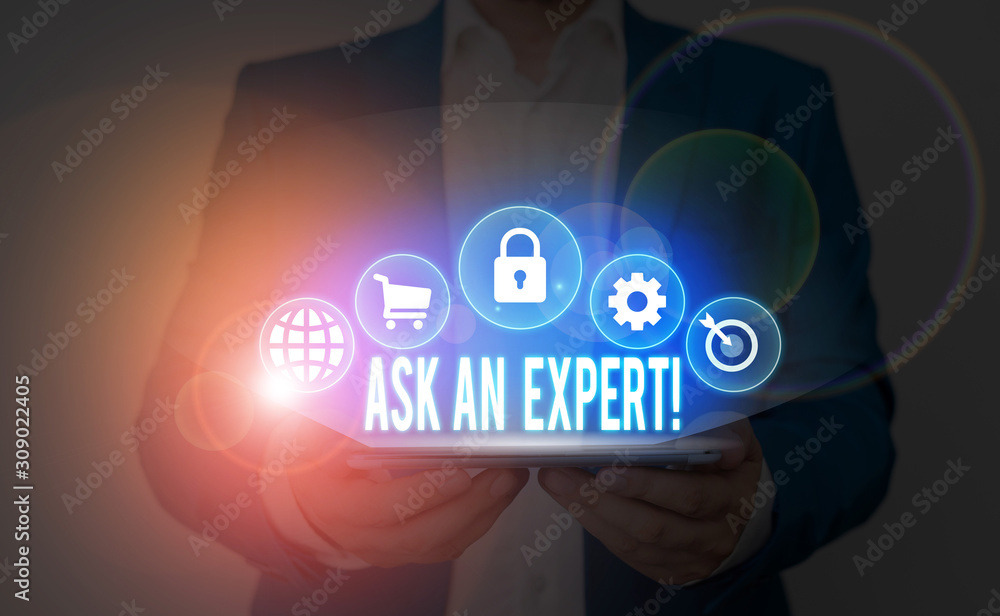 Poster text sign showing ask an expert. business photo showcasing confirmation that have read understand an