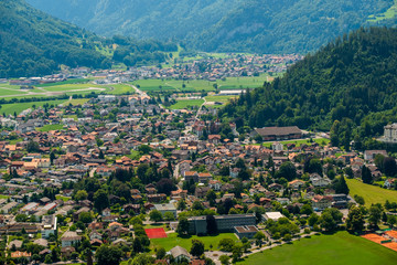 Aerial landscape of Interlaken city