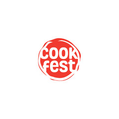elegant logo design with cook fest concept