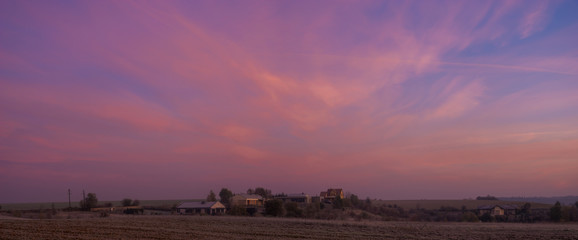 beautiful sky multi-colored sky just before sunrise