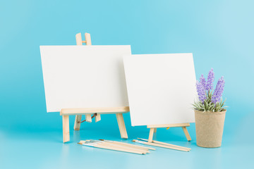 Easels and brushes
