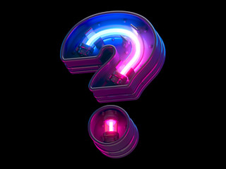  Ultraviolet neon futuristic font.