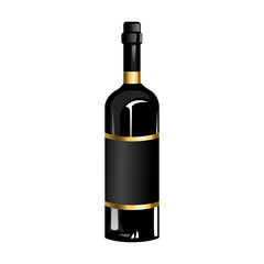 wine bottle icon, colorful design