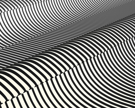 Graphic Surf Wave Pattern