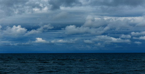 Dramatic sky with stormy clouds. Thunderstorm clouds sky background. Dramatic sky with stormy clouds
