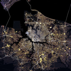 Map Norfolk city. Virginia. USA