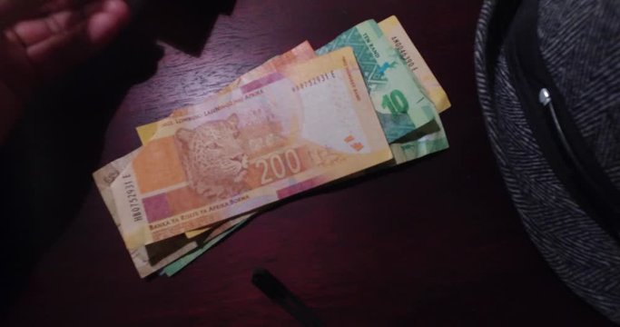 South African Cash Dollar bills