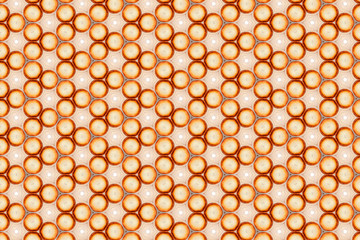 orange and white abstract background. template with geometric design. symmetric Abstract geometric ornaments in shape of pie or cake