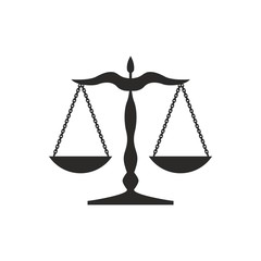 scales of justice icon vector.