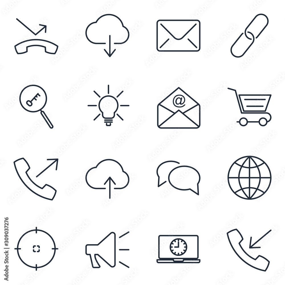 Leinwandbilder Support service set icon template color editable. Support service pack symbol vector sign isolated on white background icons vector illustration for graphic and web design.