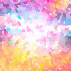 Colored red, blue, pink geometric mosaic background