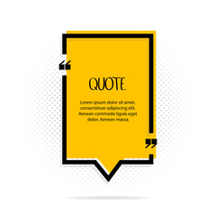Square quote text bubble. Comas, note, message and comment. Vector illustration.