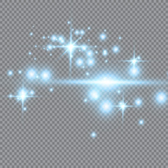  White sparks glitter special light effect. Vector sparkles on transparent background. Christmas abstract pattern. Sparkling magic dust particles