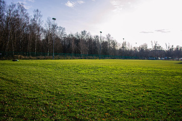 Soccer field in the city