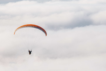 paraglider in the sky