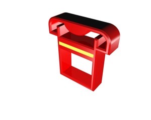 3d illustration of Spain football shirt icon