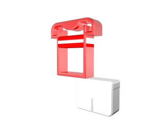 Obraz premium 3d illustration of denmark football shirt icon