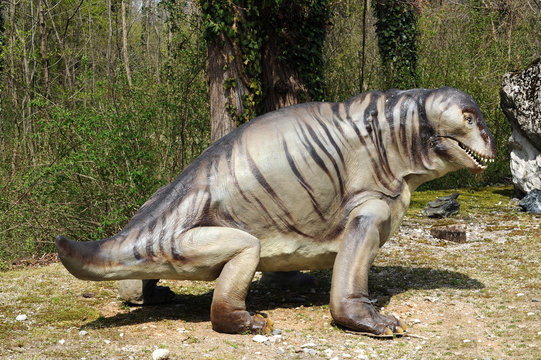 Model of Moschops in Outdoor Theme Park