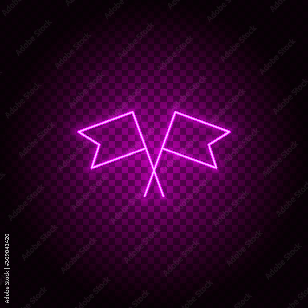 Aufkleber flags vector icon. element of simple icon for websites, web design, mobile app, info graphics. pink 