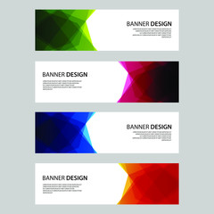Naklejka premium Vector Abstract design banner web template