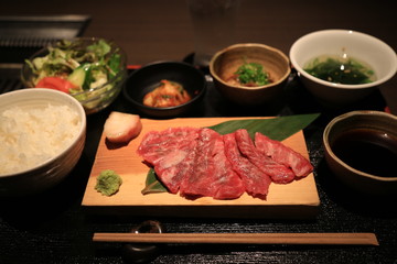 Kobe meat at the restaurant, Japan
