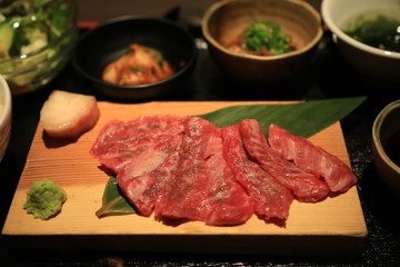 Kobe meat at the restaurant, Japan