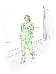 woman fashion sketch