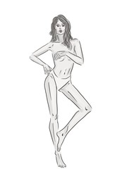 woman fashion sketch