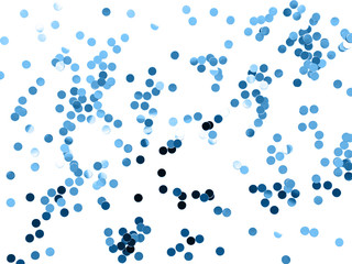 Holiday background with circle classic blue confetti. Good background for Christmas and New Year cards.