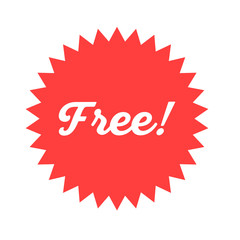 Free red badge. Offer Promotion star.