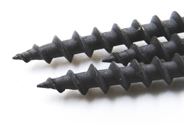 screw on white background