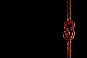 Foto auf Acrylglas knots climbing sailing rope eight knot © karlibri