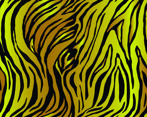 Full seamless tiger and zebra stripes animal skin pattern. Texture design for tiger colored textile fabric printing. Suitable for fashion use.