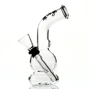 Glass bong pipe accessories for smoking on white background