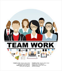 Flat design illustration concepts for business analysis and planning, consulting, team work, project management, financial report and strategy . Concepts web banner and printed materials.