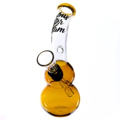 Glass bong pipe accessories for smoking and inhalation on white background