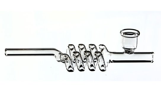 Glass pipe accessories for smoking on white background