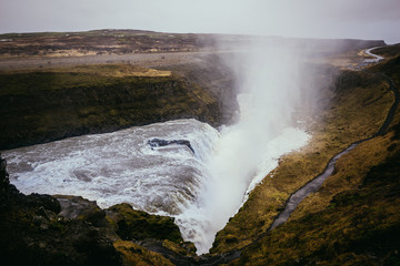 Iceland Winter Landscape Gullfoss