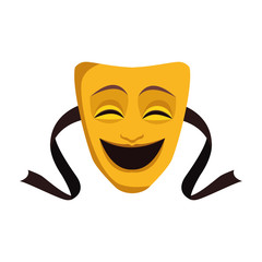 Comedy theater mask icon