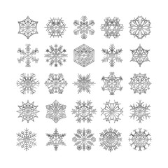 set of snowflakes
