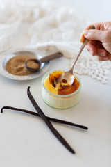 Cracking open a creme brûlée 
